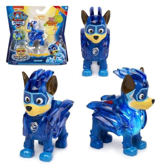 6055929 Spin Master Paw Patrol Mighty Pups Charged Up Figure - CHASE