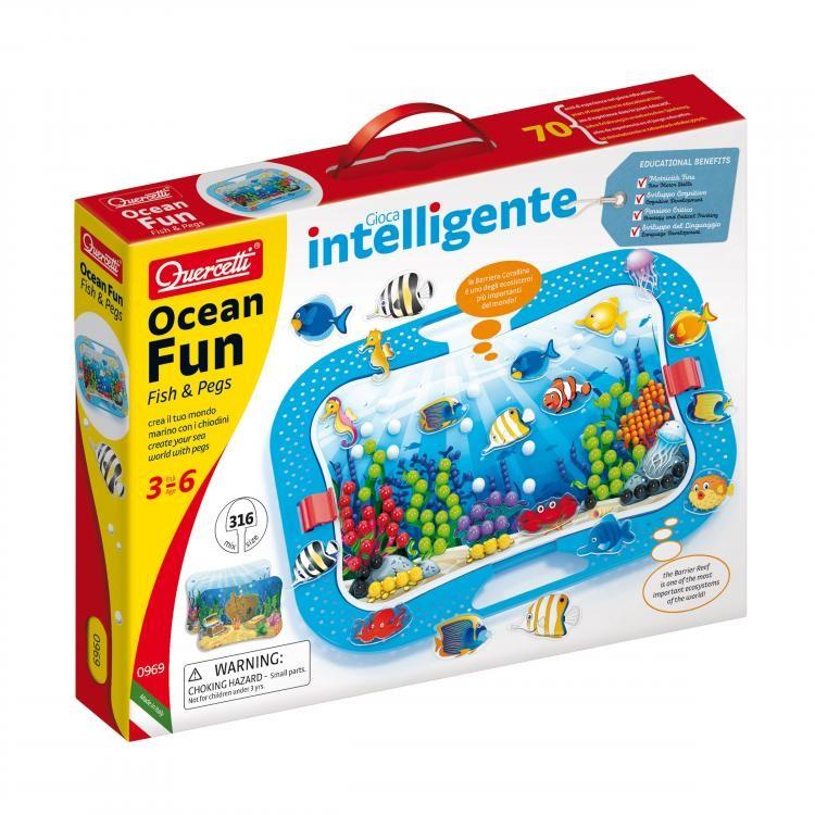 0969 Ocean Fun - Fish & Pegs - Quercetti pegs (new)