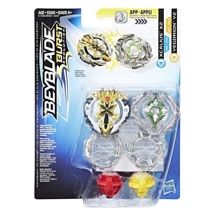 E1065 / B9491 Beyblade Burst Evolution Dual Pack Xcalius X2 and Yegdrion Y2 - 1