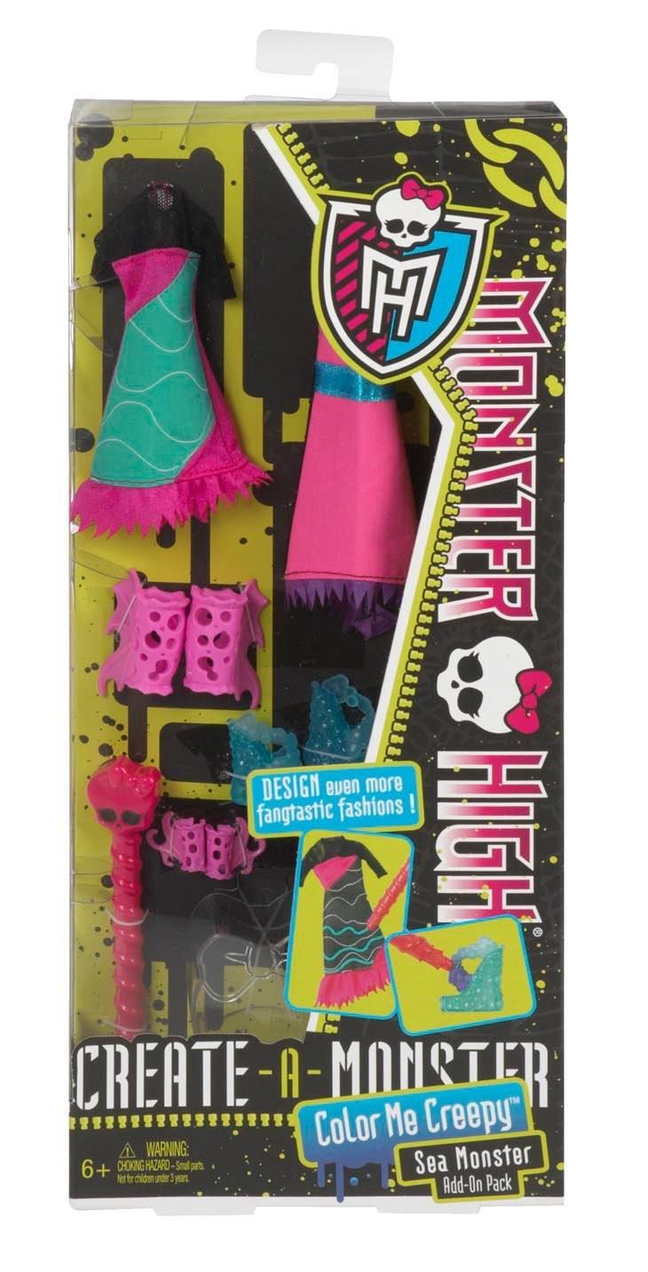 Y7727 / BCC46 Monster High Create-A-Monster Color Me Creepy Doll Add-On Pack - Sea Monster