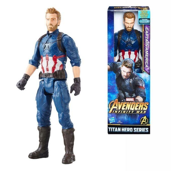 E1421 Hasbro Marvel Avengers Titan Hero Captain America Figure selling - 1