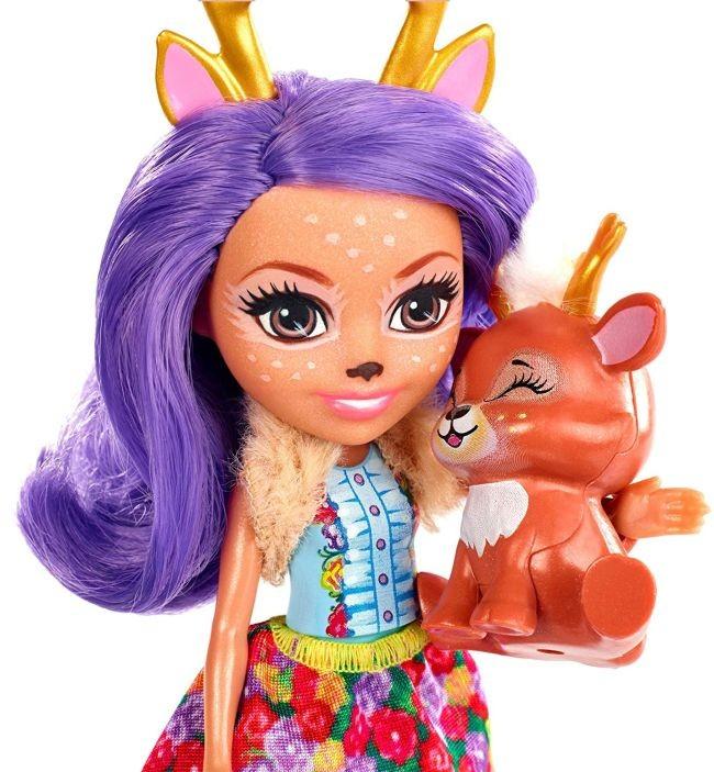 FXM75 / DVH87 Enchantimals Danessa Deer Doll and Sprint Animal Friend Fiure, Multicolour - 1