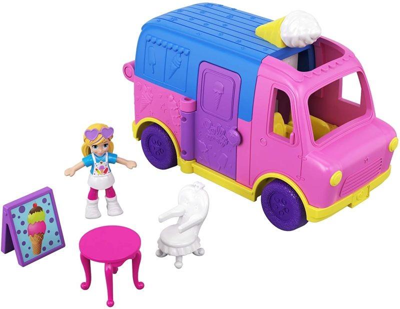 GGC40 Mattel Figures set Polly Pocket Pollyville Ice Cream Truck