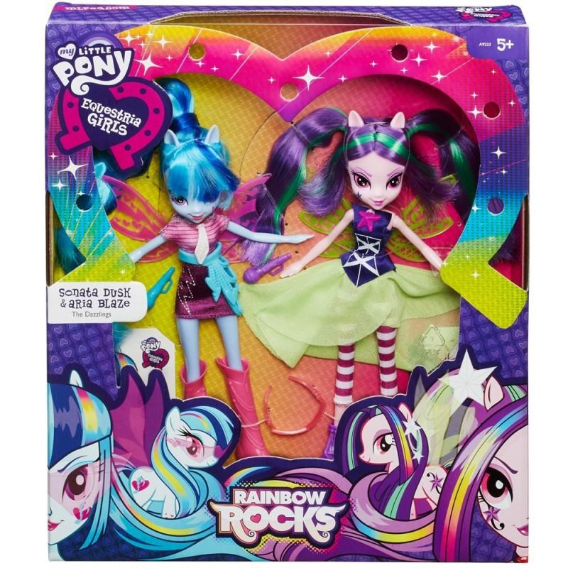 A9223 My Little Pony Equestria Girls - Rainbow Rocks Sonata Dusk And Aria Blaze Dolls Double Pack - 1