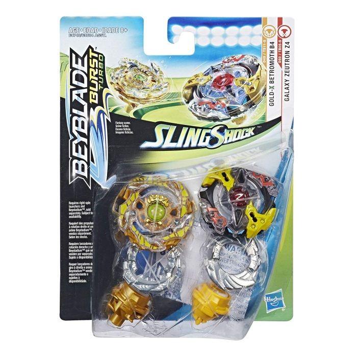 E4746 / E4604 BEYBLADE Burst Turbo Slingshock Dual Pack Galaxy Zeutron Gold-X BETROMOTH  brand new - 1