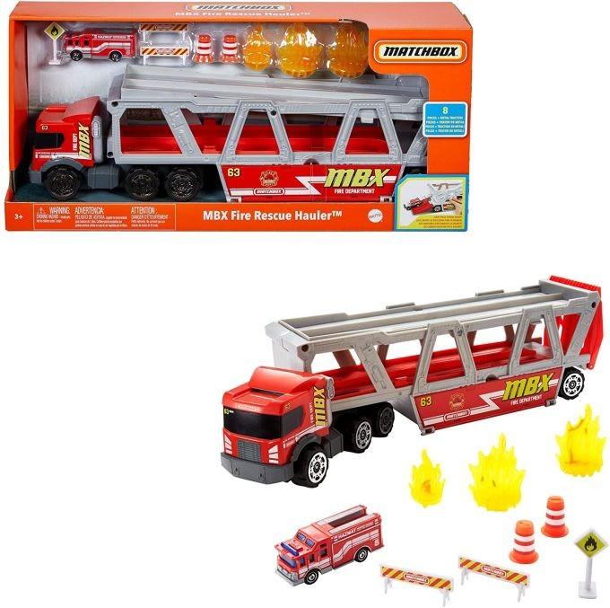 GWM23 Matchbox Fire Rescue Hauler Playset Themed Hauler with 1 Fire-Themed Vehicle - can deliver