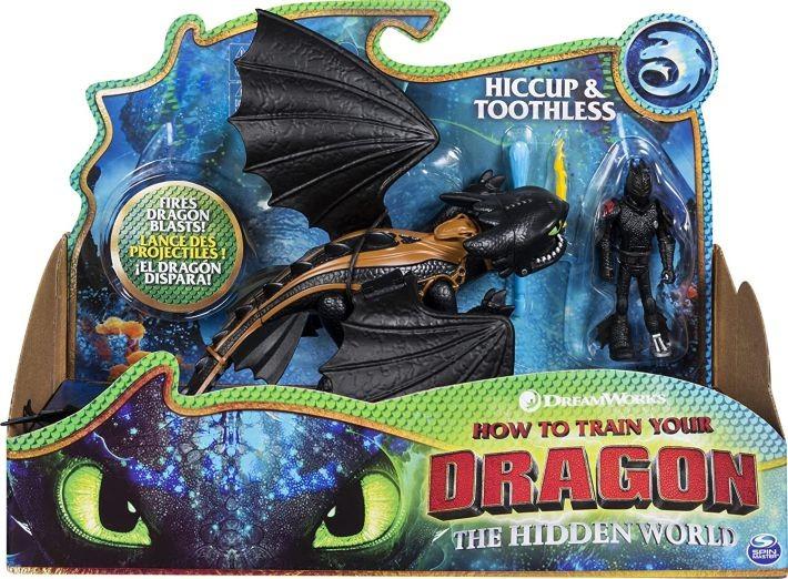 Selling 20103709 Dreamworks Dragons, Toothless & Hiccup, Dragon with Armored Viking Spin Master