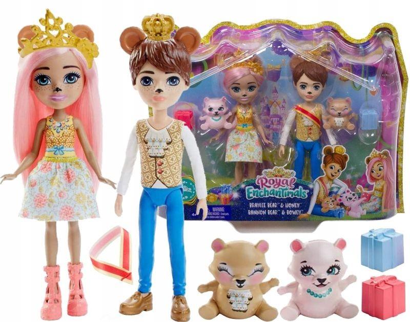 Selling GYJ07 Enchantimals Braylee Bear & Bannon Bear Dolls MATTEL