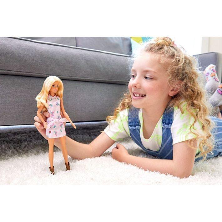 selling FXL52 / FBR37 Barbie Fashionistas Doll Number Long Blonde Hair, Wearing Shirt Dress MATTEL - 1