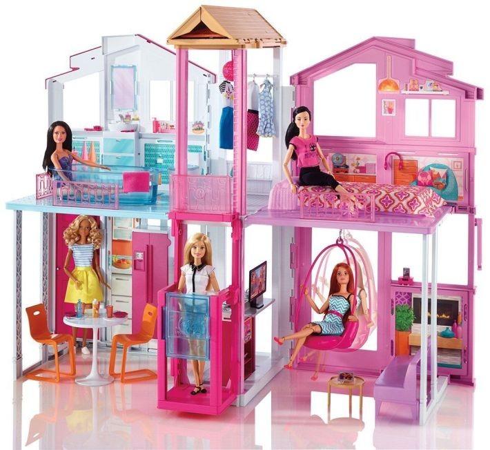 DLY32 Barbie Leļļu māja Malibu , 3 stāvu MATTEL  for sale - 1
