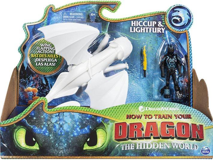 20103716 Dreamworks Dragons Dragon LIGHTFURY with Armoured Viking Spin Master - 1