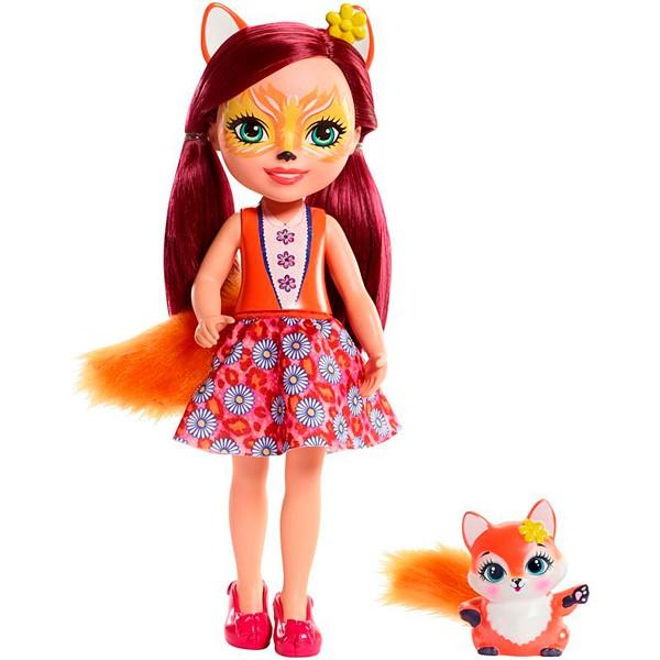 FRH53 / FRH51 Mattel Enchantimals Lielā lelle Felicity Fox & Flick 31 cm - 1