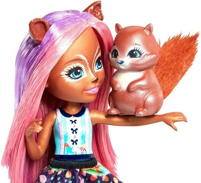 FMT61 / FNH22 MATTEL ENCHANTIMALS SANCHA SQUIRREL DOLL  - 1