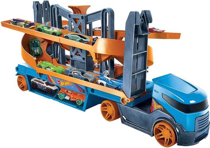 GNM62 Hot Wheels Mega Action Transporter and 1 Hot Wheels Vehicle for Children 3 Years and Up MATTEL - 1