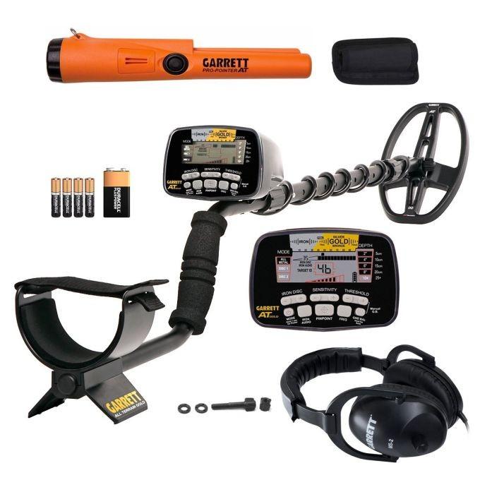 Garrett AT Gold Waterproof Metal Detector with Headphones and ProPointer AT PinPointer - can deliver - 1