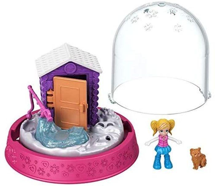 GNG67 / GNG66 Polly-Pocket Mattel Mini GNG67 Snow Globe Winter Christmas