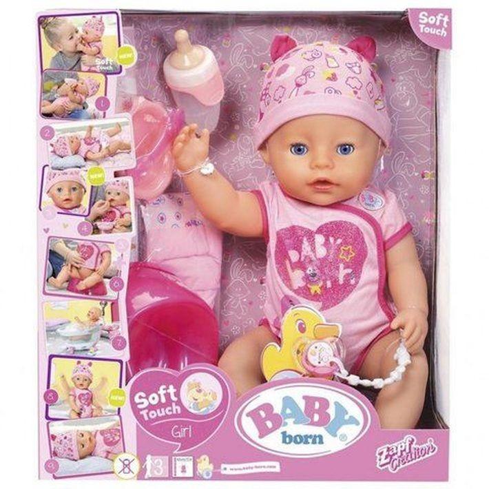 822005 / 824368 NEW 2019 Zapf Creation Baby Born Doll Girl Interactive Doll-Baby, 