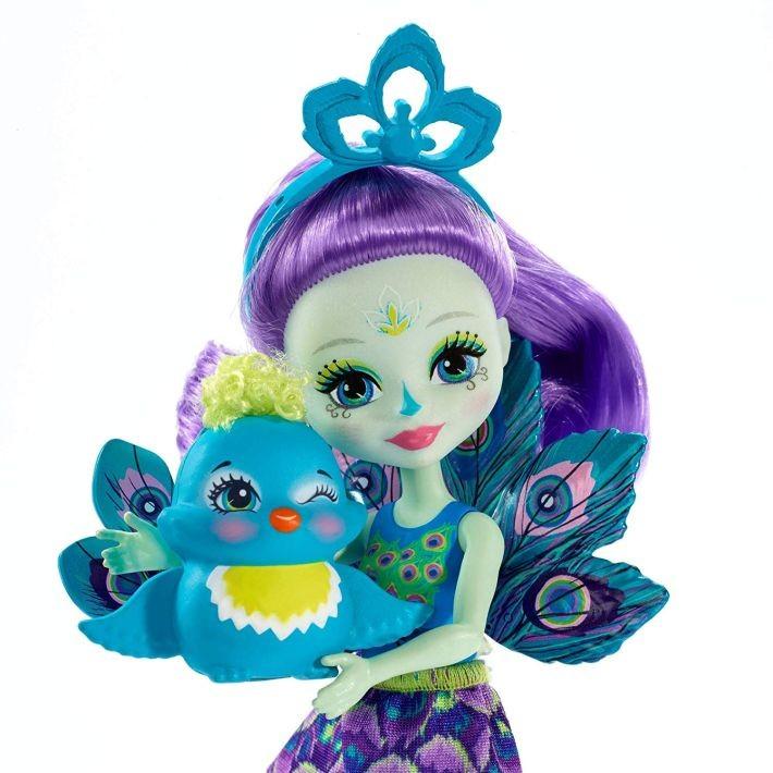 selling FXM74 / DVH87 Enchantimals Patter Peacock Doll Flap Animal Friend Figure, Multicolour MATTEL - 1