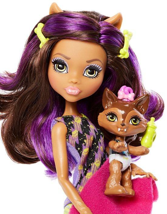 FCV81 / FCV80 Monster High Monster Family Clawdeen Wolf, Baker Wolf, Weredith Wolf lelles (new)