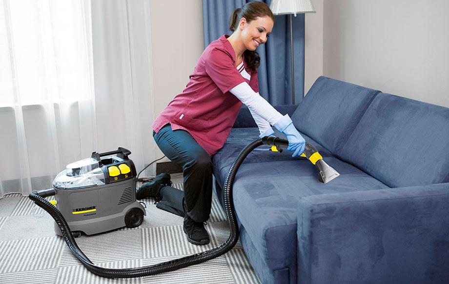 Dry cleaning of upholstered furniture, mattresses, carpets and ca