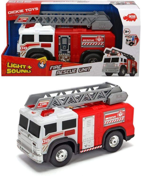 Dickie 203306005 Rescue Truck with Lights & Sounds UGUNSDZĒSĒJU MAŠĪNA available to buy