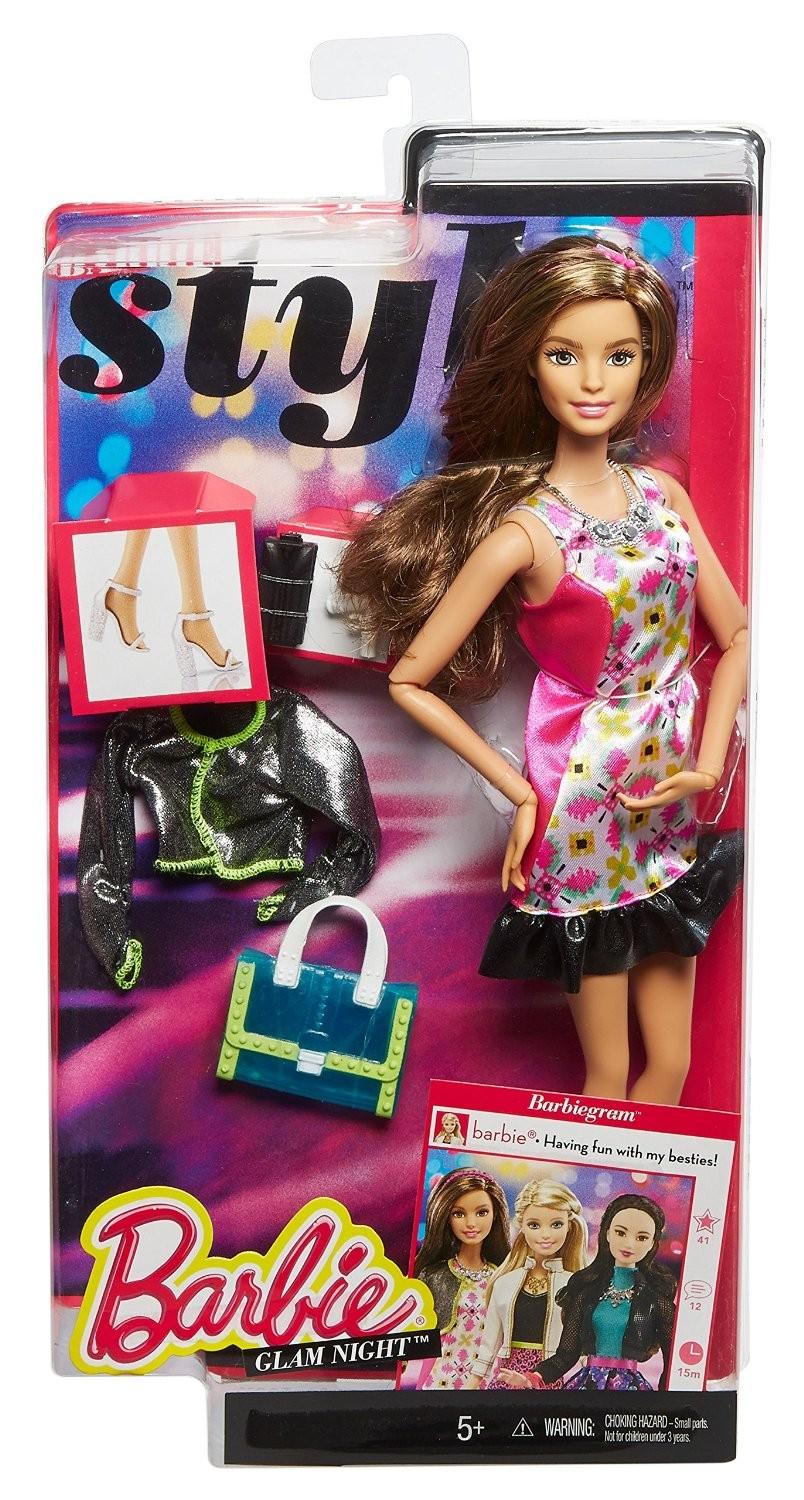 For sale: CLL35 / CLL33 Barbie Style Glam Doll with Pink Retro Print Dress