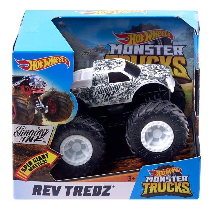 FYJ75/FYJ71 Hot Wheels Monster Trucks Rev Tredz Slinging Ink Vehicle - can deliver - 1