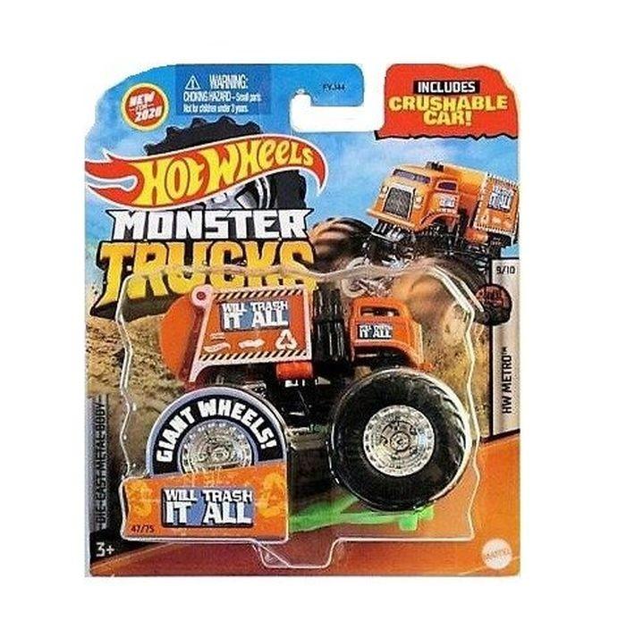 FYJ44 / GJD81 Hot Wheels Monster Trucks 1:64 Scale Die-Cast Assortment with Giant Wheels