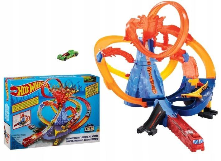 FTD61 Hot Wheels City Volcano Escape Connectable Play Set with Diecast and Mini Toy Car MATTEL - 1