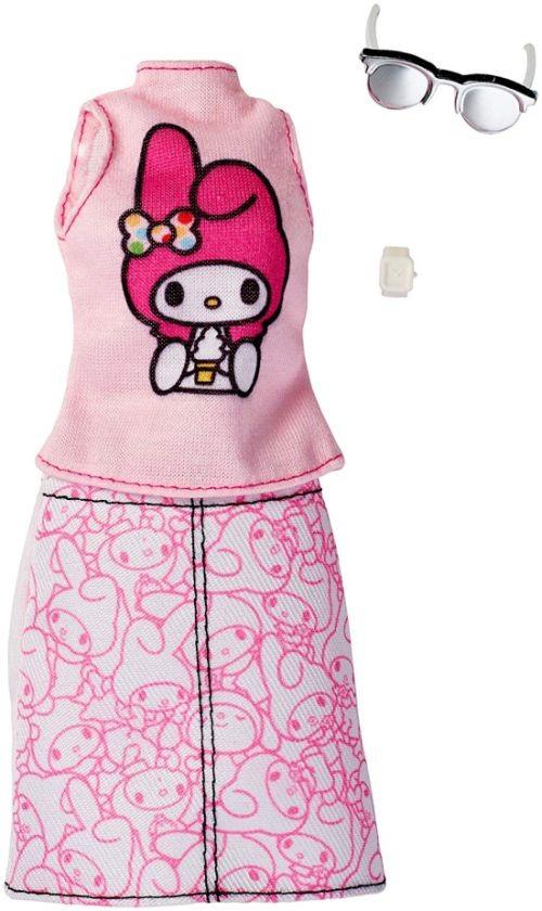 For sale: Barbie Fashion Clothes Set, FKR69 Original Hello Kitty Outfit Shirt, Skirt, Sunglasses and