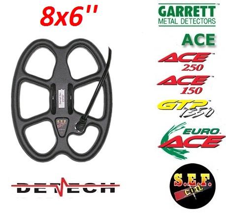 Garrett Spole Detech SEF ACE 150 , 250 , EURO ACE , S.E.F. Metal Detector Coil 8 x 6 (And Locations 