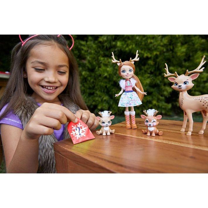 selling GNP17 / GJX43 Enchantimals Rainey Reindeer Doll & Family MATTEL