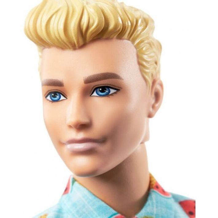 GHW68 Barbie Ken Fashionistas Doll Sculpted Blonde Hair & Tropical Print Shirt MATTEL brand new - 1