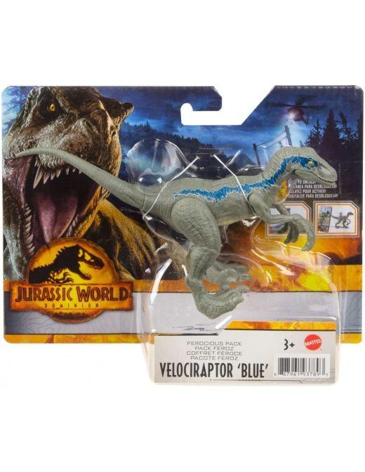 HDX18 / GWD01 Jurassic World – Dominion, Ferocious Pack, Velociraptor Blue MATTEL - 1