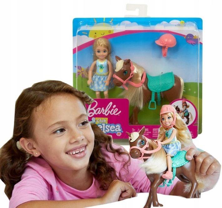 GHV78 Barbie Club Chelsea Doll and Horse MATTEL