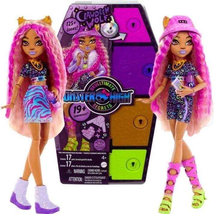 HKY61 Monster High Skulltimate Secrets Clawdeen Wolf With Dress-Up MATTEL brand new