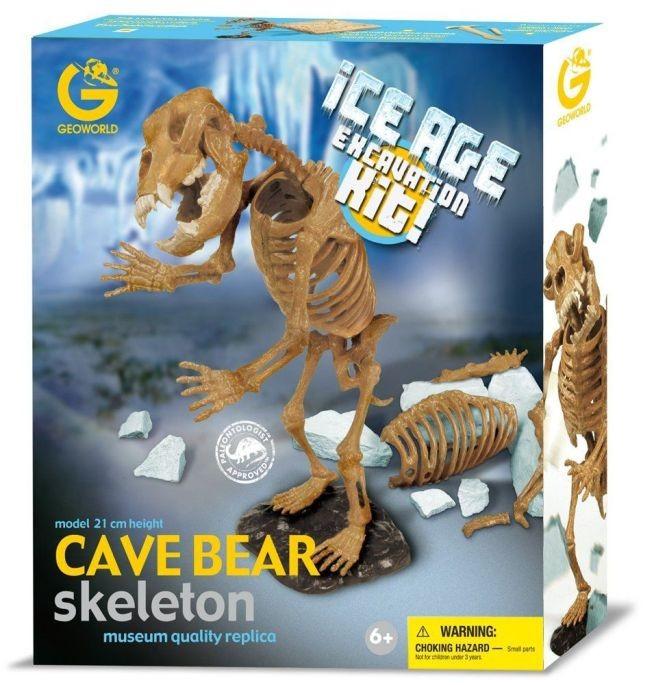 CL137K Geoworld Dinosaur Dig -Ice Age Cave Bear Skeleton