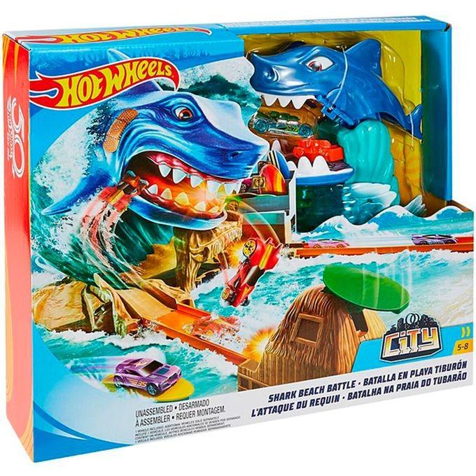 FNB21 Mattel Hot Wheels® City Shark Beach Battle Play Set for sale - 1