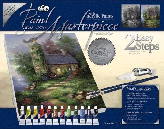 Royal & Langnickel Paint Your Own Masterpiece Painting Set, Romantic Lighthouse - 1