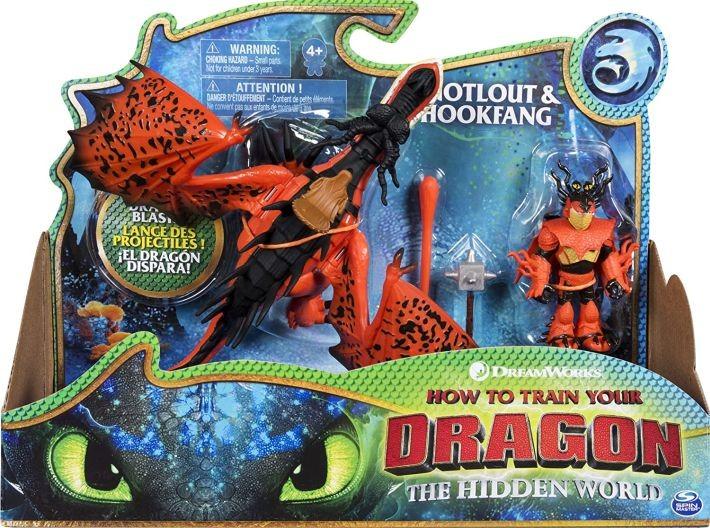 20103710 DreamWorks Dragons, Hookfang and Snotlout, Dragon with Armored Viking Spin Master