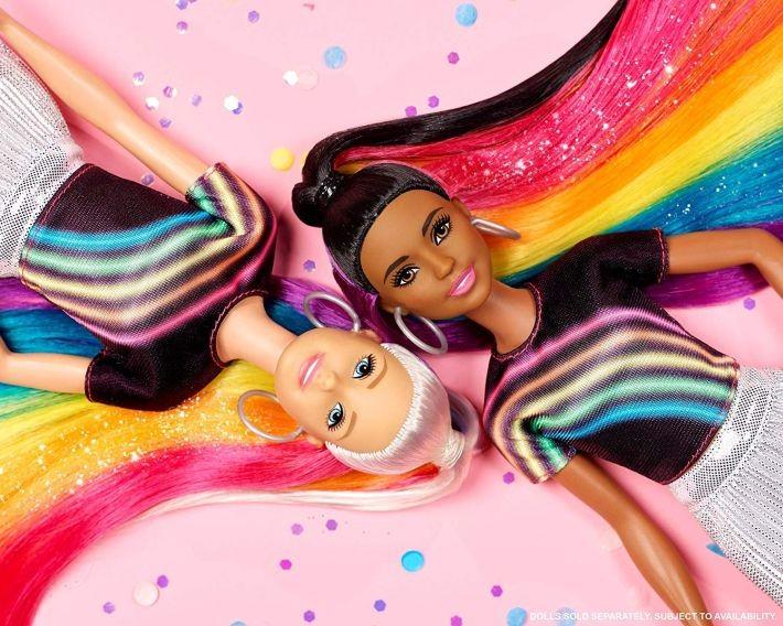 FXN96 Barbie Rainbow Sparkle Hair Doll MATTEL