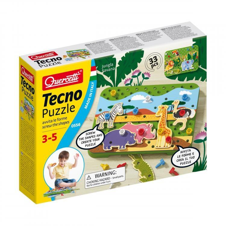 0556 Quercetti Tecno Puzzle Jungla & Savannah - 1