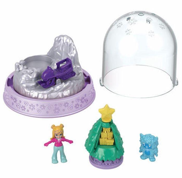 GNG69 / GNG66 Polly-Pocket Mattel Mini Snow Globe Winter Christmas - can deliver