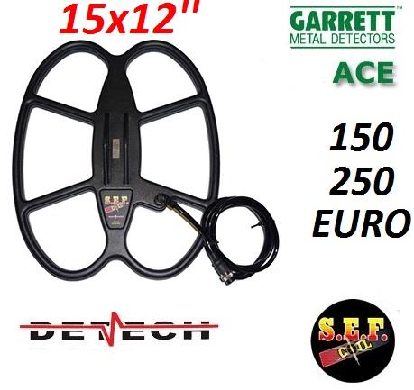 Garrett Spole Detech SEF ACE 150 , 250 , EURO ACE , S.E.F. Metal Detector Coil 15 x 12 (Ir Uz Viet - - 1